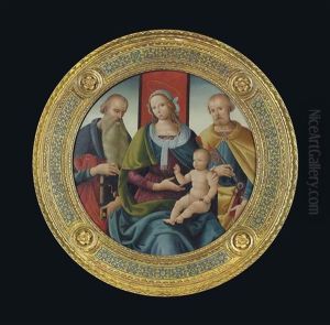 Madonna And Child With Saints Peter And Paul by Gerino da Pistoia