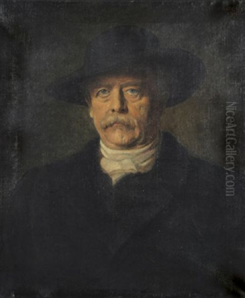 Portrat Otto Von Bismarck Mit Schwarzem Hut - view 1