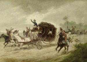 Count Cosel's Arrest At Thesaxon-polish Border by Vladimir Sergeevic Bogdanov