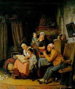 Lesen Lernen. Eine Familienidylle