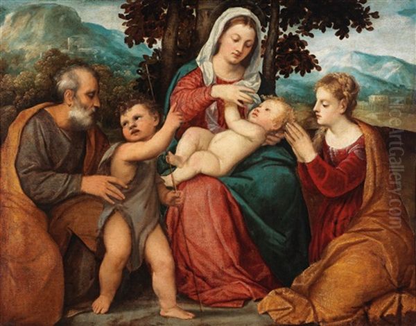 Holy Family With Saint John The Baptist And Saint Catherine (collab W/workshop) - view 1