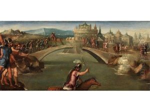 Orazio Coclite Sul Ponte (horatius Cocles Verteidigt Die Brucke) by Bonifazio Veronese