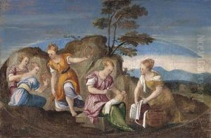 The Finding Of Moses by Bonifazio Veronese