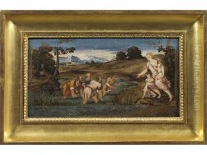 Latone Change Les Paysans En Grenouilles by Bonifazio Veronese