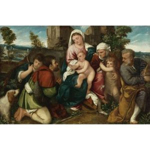 Holy Family With Saint Elizabeth, The Infant St. John, And Two Shepherds