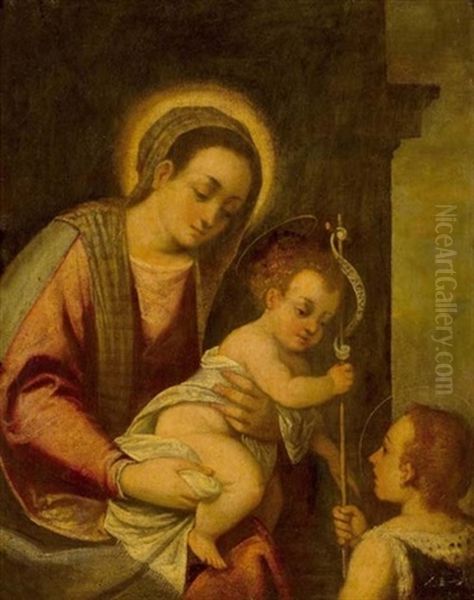 Maria Mit Dem Jesusknaben Und Johannes Dem Taufer - view 1