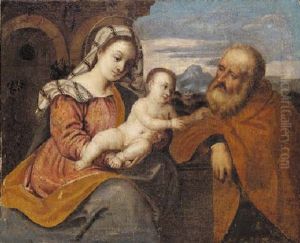 Holy Family by Bonifazio Veronese