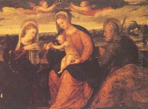 The Mystical Marriage Of Saint Catharine by Bonifazio Veronese