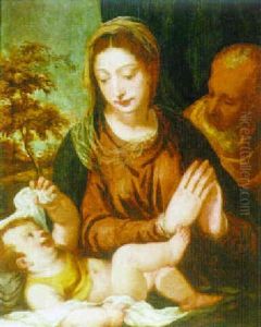 The Holy Family by Bonifazio Veronese