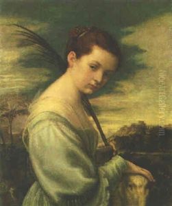 Saint Agnes by Bonifazio Veronese
