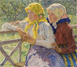 Latgalian Girls by Nikolai Petrovich Bogdanov-Belsky