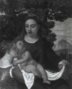 Madonna Col Bambino E Santa Caterina by Bonifazio Veronese