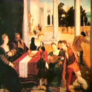 Scena Di Banchetto Con Sonatori by Bonifazio Veronese