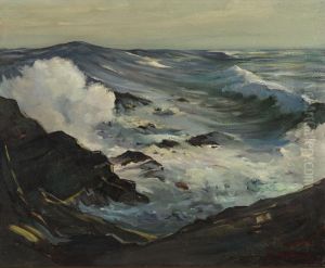 Crashing Surf, Gaspe, Quebec by Abraham Jacobi Bogdanove