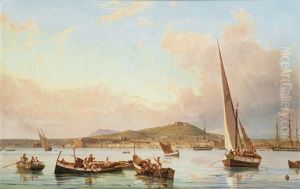 Naples, Vue De La Colline Du Vomero Depuis La Mer by Anton Sminck Pitloo