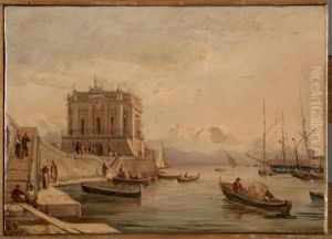 Vue Du Palazzo Del'immacolatella, Naples