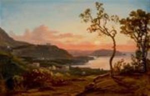 Vue D'une Baie Au Nord De Naples by Anton Sminck Pitloo