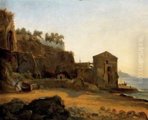 Vue De La Cote Amalfitaine by Anton Sminck Pitloo