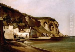View Of The Italian Coast Near Posillipo, Naples by Anton Sminck Pitloo