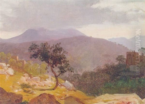An Extensive Landscape Showing The Caves Near Tirreni - view 1