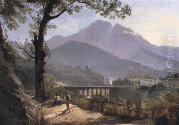 Italian Hills With An Aqueduct - view 1