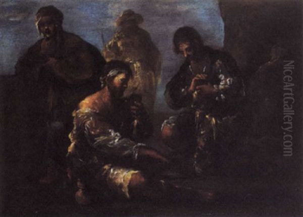 Peasants Eating And Drinking In A Landscape - view 1