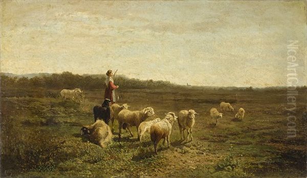 Landschaft Mit Hirtin Und Schafen - view 1