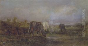 Mucche Al Pascolo by Carlo Pittara