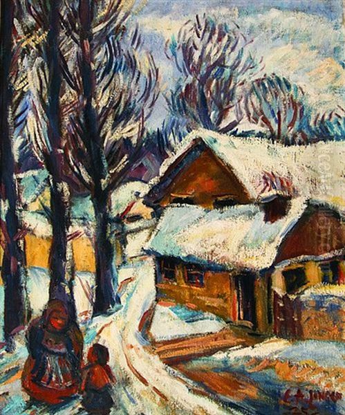 Winter In Village - view 1