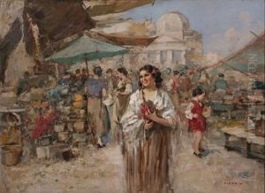 At An Italian Market by Giuseppe Pitto