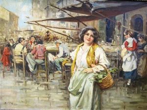 At An Italian Market by Giuseppe Pitto