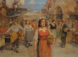 At The Market by Giuseppe Pitto