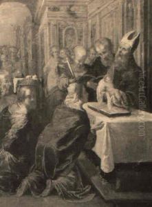 The Baptism by Giovanni Battista Vicentino Pittoni the Elder
