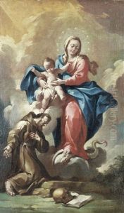 Saint Francis Before A Vision Of The Immaculate Conception by Giovanni Battista Pittoni the younger