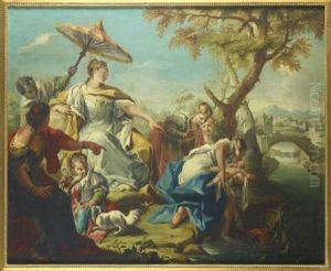 Moise Sauve Des Eaux by Giovanni Battista Pittoni the younger