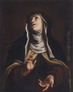 Saint Catherine Of Siena by Giovanni Battista Pittoni the younger
