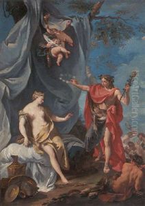 Bacchus And Ariadne by Giovanni Battista Pittoni the younger
