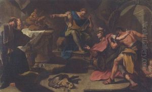 Der Heilige Eustachius Verweigert Das Gotzenopfer by Giovanni Battista Pittoni the younger