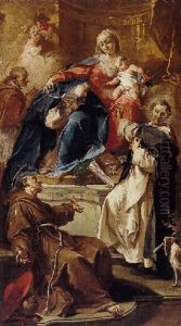 Madonna And Child With Saints Rosa Of Lima, Dominic, Bonaventura And Borromeo Madonna And Child With Saints Rosa Of Lima, Dominic, Bonaventura And Borromeo