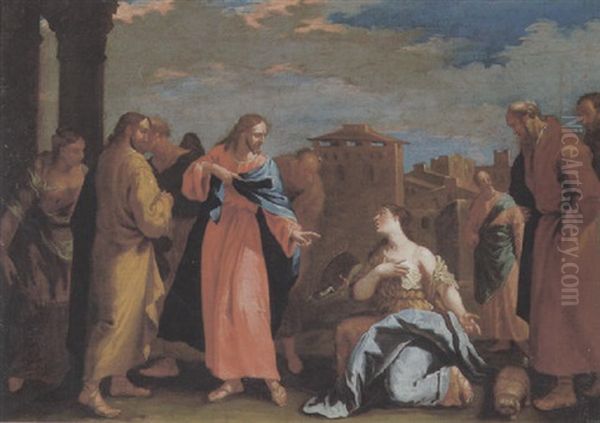 Christus Und Die Kanaaische Frau, Die Um Heilung Ihrer Tochter Bittet - view 1