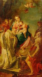 Madonna And Child With Saint Jerome And A Bishop Saint