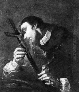 Bildnis Des Hl. Ignatius Von Loyola Mit Dem Kreuz by Giovanni Battista Pittoni the younger