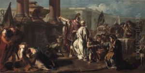 The Sacrifice Of Polyxena At The Tomb Of Achilles by Giovanni Battista Pittoni the younger