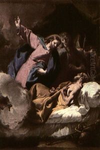 The Vision Of Saint Joseph by Giovanni Battista Pittoni the younger