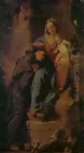 La Vierge A L'enfant Et Saint Antoine De Padoue