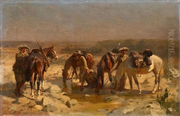 Patrouille In Deutsch Sudwest-afrika by Max Joseph Pitzner