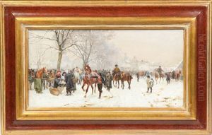 German Winter Street Scene