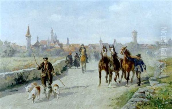 Heimkehr Vom Markt In Rothenburg Ob Der Tauber - view 1