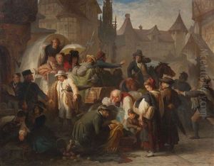 Der Thespiskarren In Der Klemme by Theodor Pixis
