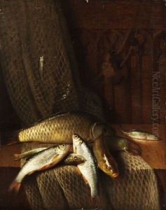 Stilleben Mit Flussfischen by Claudius Pizetta